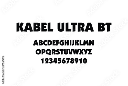 Kabel Ultra BT for logo and headline. Isolated vector typeset