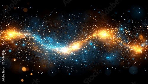 Cosmic Sparkler Stream Across Night Sky