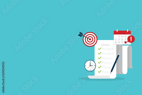 Successful completion of business tasks. Checklist with a business tasks completed.	