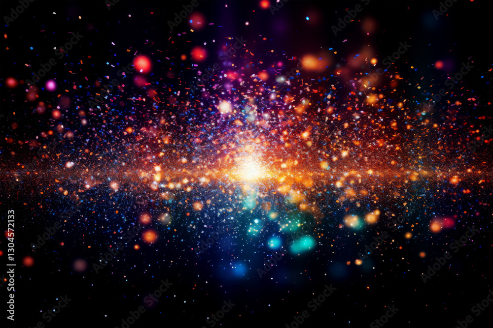 Fototapeta premium colorful sparkle on black background