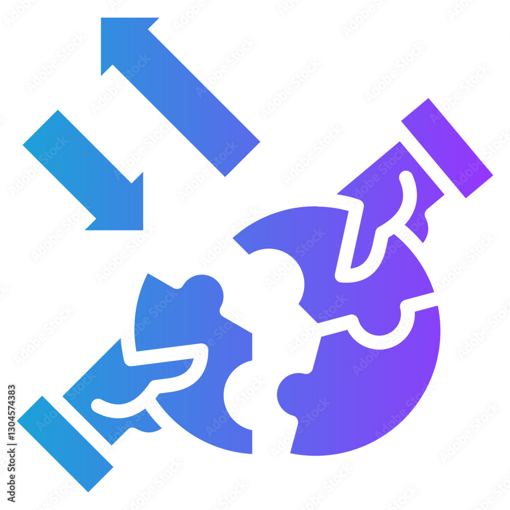 Chance Taken glyph gradient icon Chance Taken glyph gradient icon