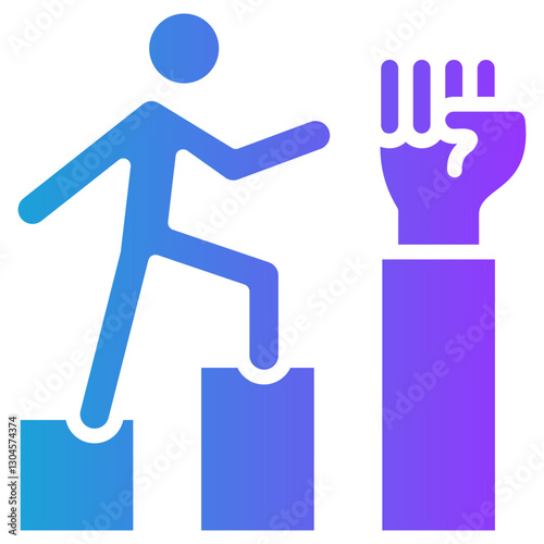 Determination glyph gradient icon