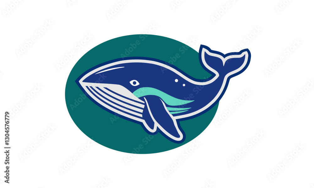 Obraz premium whale logo, sea life, animal water, blue whales, fish tail, whale shark, marine logo, 