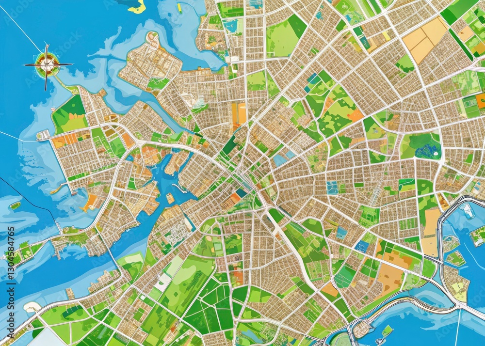 Obraz premium Dublin Ireland Dark Blue Map, City Map, Ireland Travel, Dublin Cityscape, Detailed Map, Geographic Map, Irish Capital