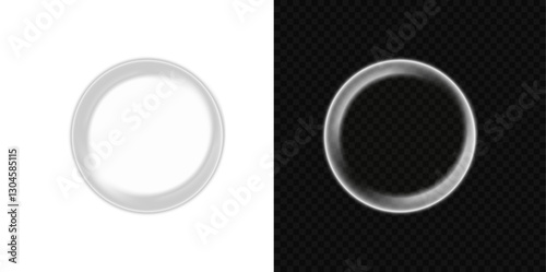 PNG Light White Twirl. Curve white line light effect. Abstract luxury white light vector flare semicircle and spark light effect. Glowing white circle. PNG isolated set of round sparks or round lights