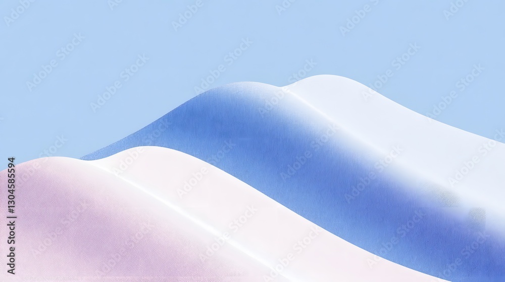 Fototapeta premium Abstract image featuring layered shapes and a light blue gradient