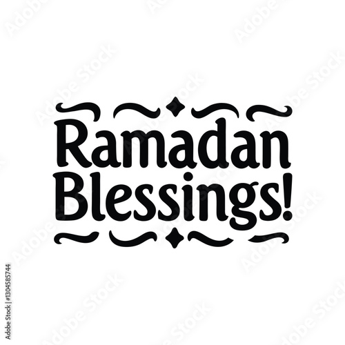 ramadan blessings  typography t-shirt design on white background