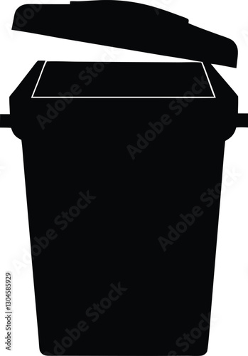 Black and White Symbol Indicating 'Do Not Dispose in Trash' with Diagonal Line Across Trash Can