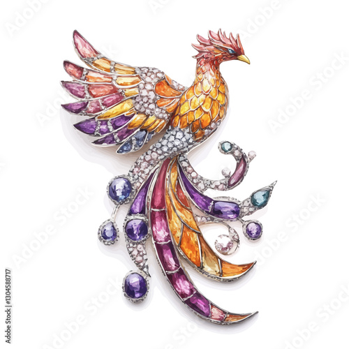 The delicate bird motif reflects nature’s beauty with every intricate detail.
