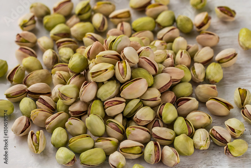 Wallpaper Mural A photo of a handful of pistachio nuts. The nuts are light green and have been opened, revealing the creamy white interior. Torontodigital.ca