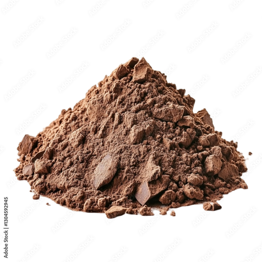 Pile of Cocoa Powder Isolated on White Background, Rich and Velvety
Pile of Cocoa Powder Isolated on White Background, Rich and Velvety