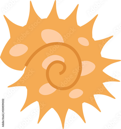 Cartoon Seashell Mollusk