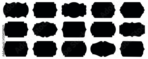  Vintage label and badges shape collection set.  Super set different vintage frames. vintage label shapes decorative vector illustration eps 10.