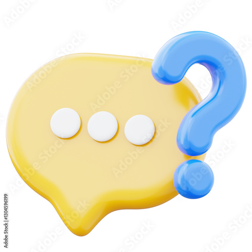 Fotografia Digital chat bubble with question, answer, and solution online conversation icon illustration