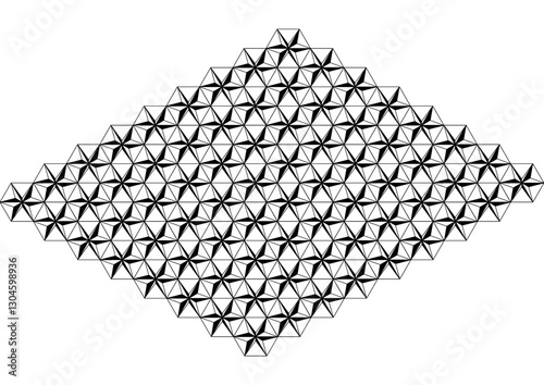Abstract vector graphic based on harmonic vortex. Suitable for CNC or water jet cutting machine. It can be used for art floor made of parquet or stone, special architecture detail for modern design at