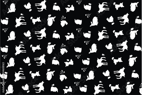 cartoon animal fabric pattern