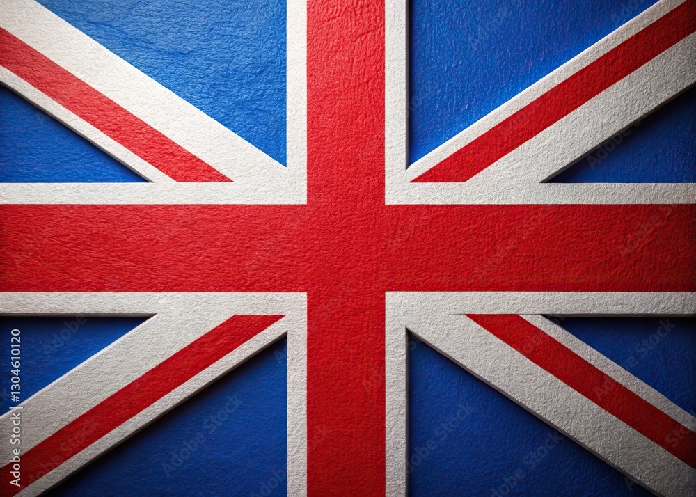 Fototapeta premium Striking minimalist UK flag photography: simple, patriotic backgrounds.