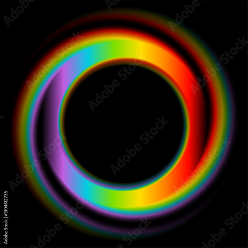 LGBTQ Pride Month rainbow colors abstract smooth circle vector background