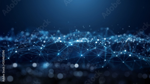 Futuristic Digital Network – Abstract AI Connection Background