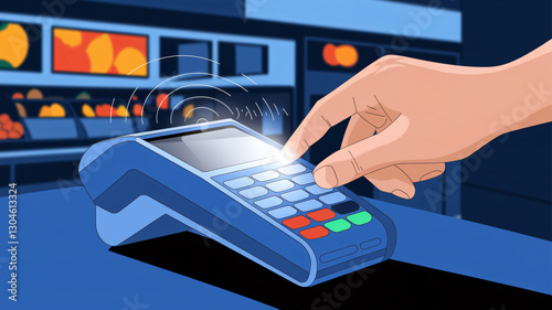 Illustration of a Contactless Payment Transaction
