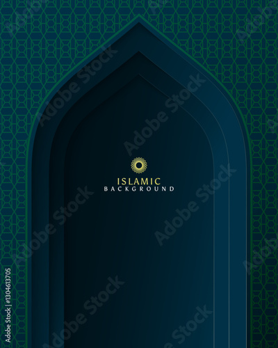Dark blue islamic background