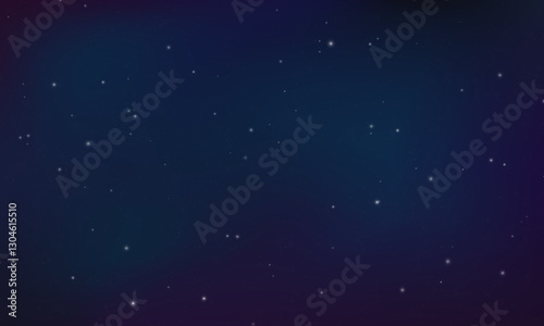 Vector cosmic space stars background. Colorful space background with stars. Universe starry pattern with glowing stars. Night sky constellations galaxy. Vector illustration.