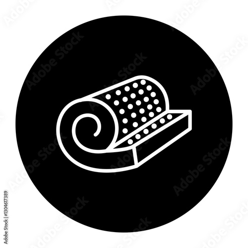 Icon: Latex Inside - Natural Latex Mattress Icon, Organic Support, Pressure Relief, Breathable, Hypoallergenic. Editable Stroke and Colors.