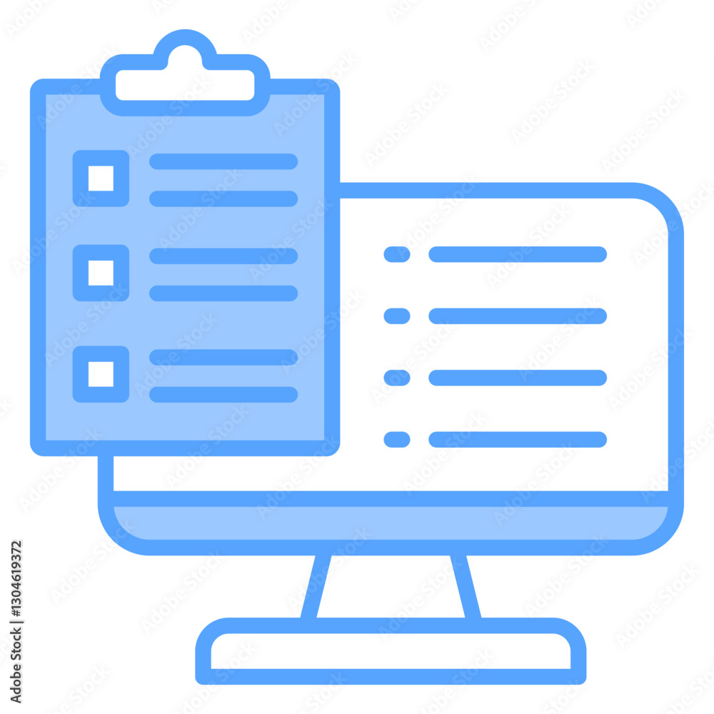 Data Entry Blue Icon Data Entry Blue Icon