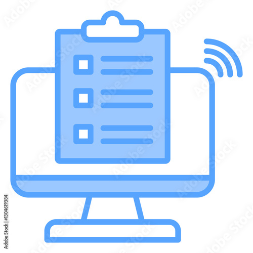 Digital Task Blue Icon