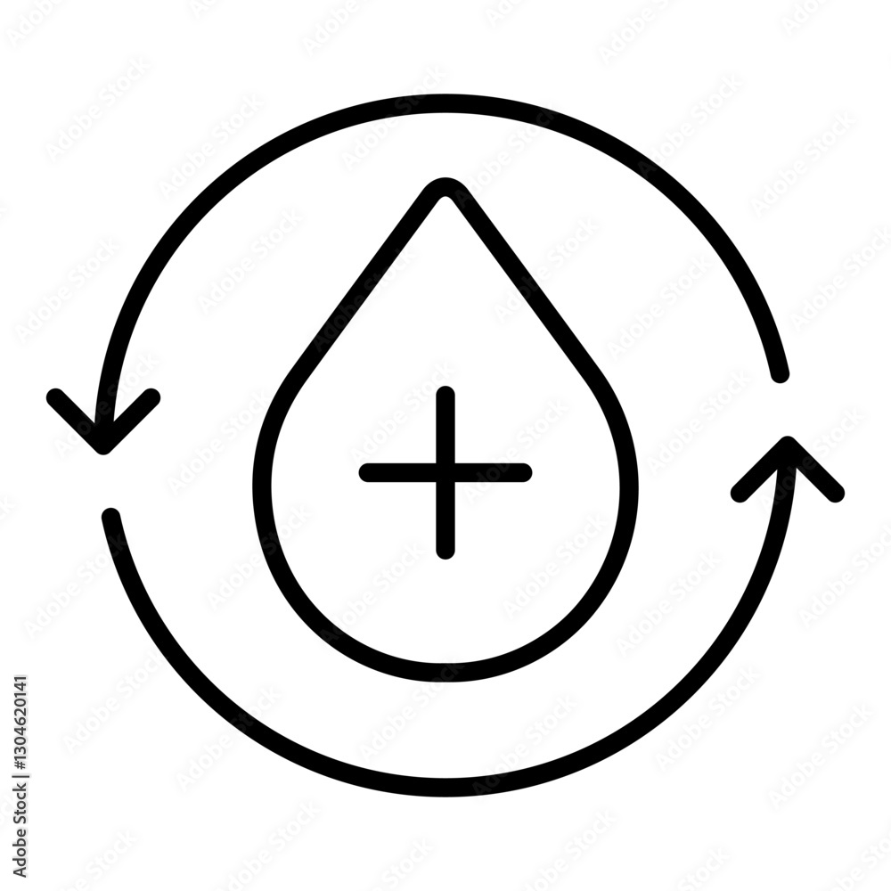 Fototapeta premium Enhance Circulation - Blood Flow Icon, Cardiovascular Health, Oxygenation, Wellness, Natural Support