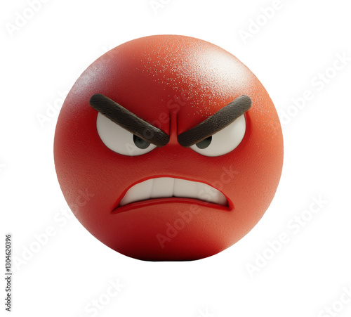 3D emoji icon for anger / envy on a transparent background