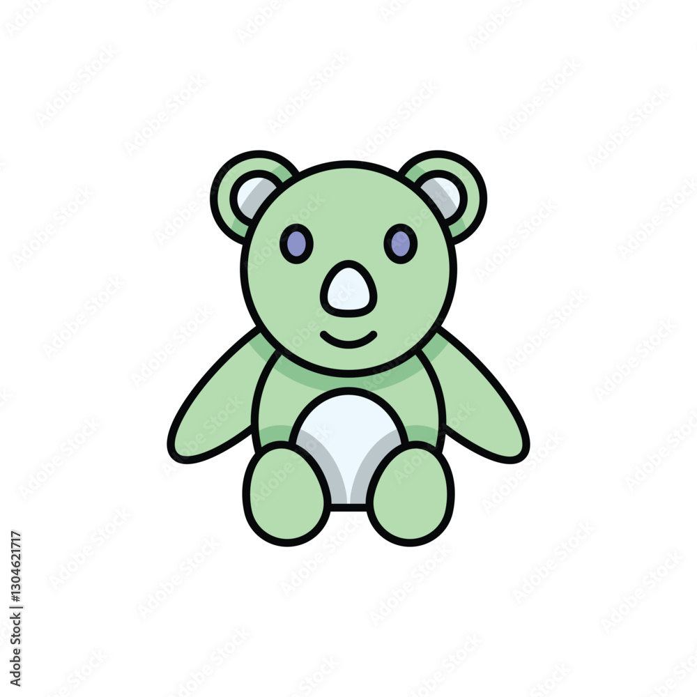 Fototapeta premium Stuffed Bear Vector icon