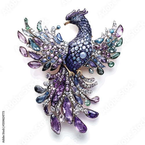 The delicate bird motif reflects nature’s beauty with every intricate detail.
