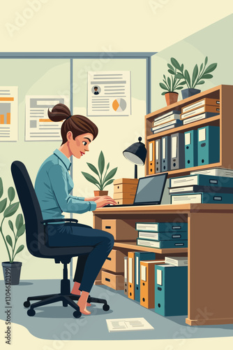 Meticulous Records Manager Systematically Organizes and Files Important Business Documents, Ensuring Efficient Information Retrieval