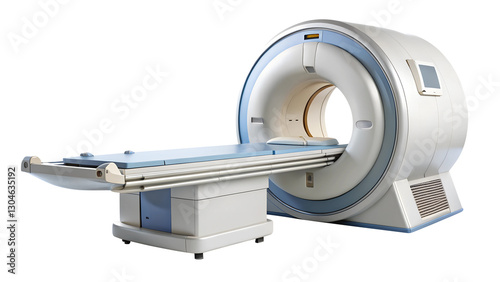 Plakat w ramie MRI machine, magnetic resonance imaging machine isolated on transparent white background, clipping path