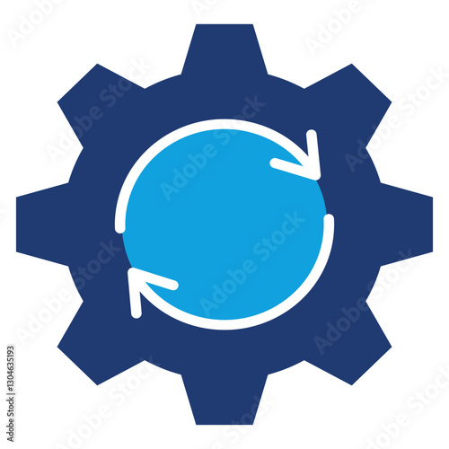 Automation Flat Blue Icon