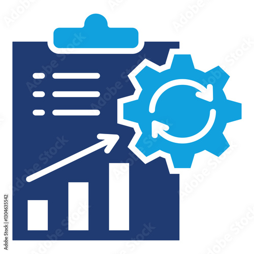 Repetitive Task Flat Blue Icon