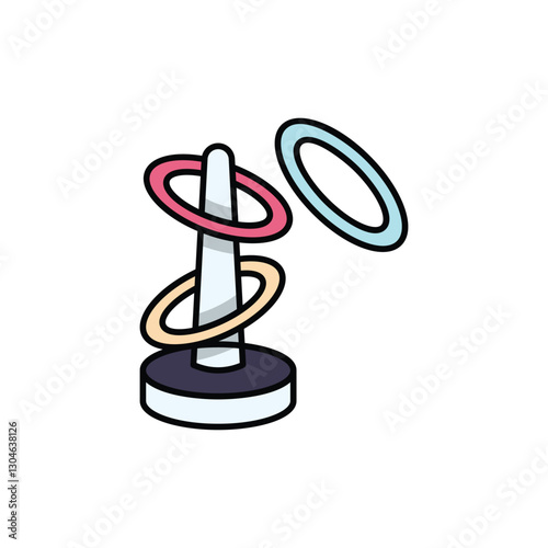 Ring Toss Vector icon