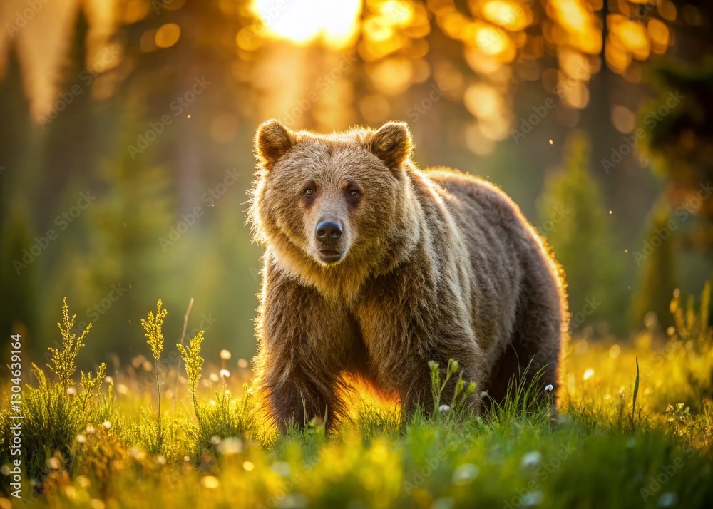 Fototapeta premium Majestic Cascade Canyon Bear in Soft Bokeh | Wildlife Photography