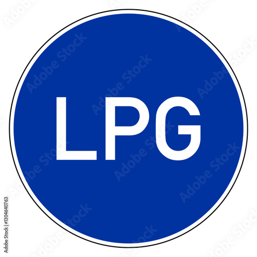 LPG und Verkehrsschild