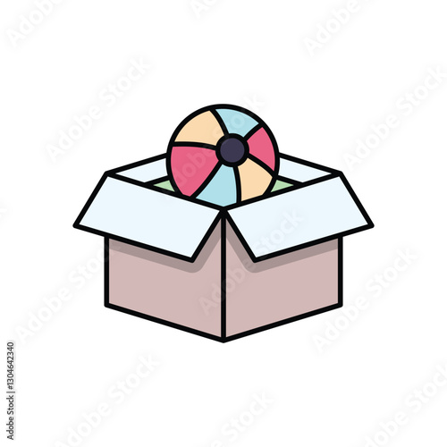 Toy Box Vector icon