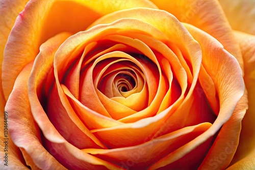 Delicate apricot rose petals and stamens, captured in stunning close-up macro photography.