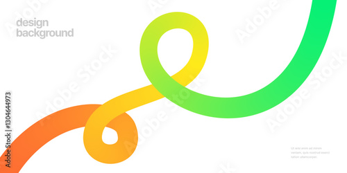 Background with wavy gradient shapes. Colorful squiggles gradient lines design for flyer, poster, cover or banner. Vector illustrations.