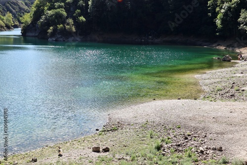 Obraz na płótnie Villalago - Spiaggia del lago San Domenico w salonie