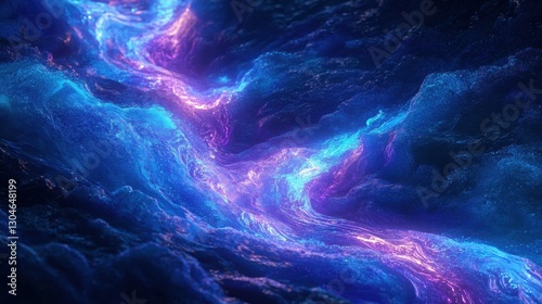 Futuristic background with glowing blue and violet streams and seamless flowing motion effects
