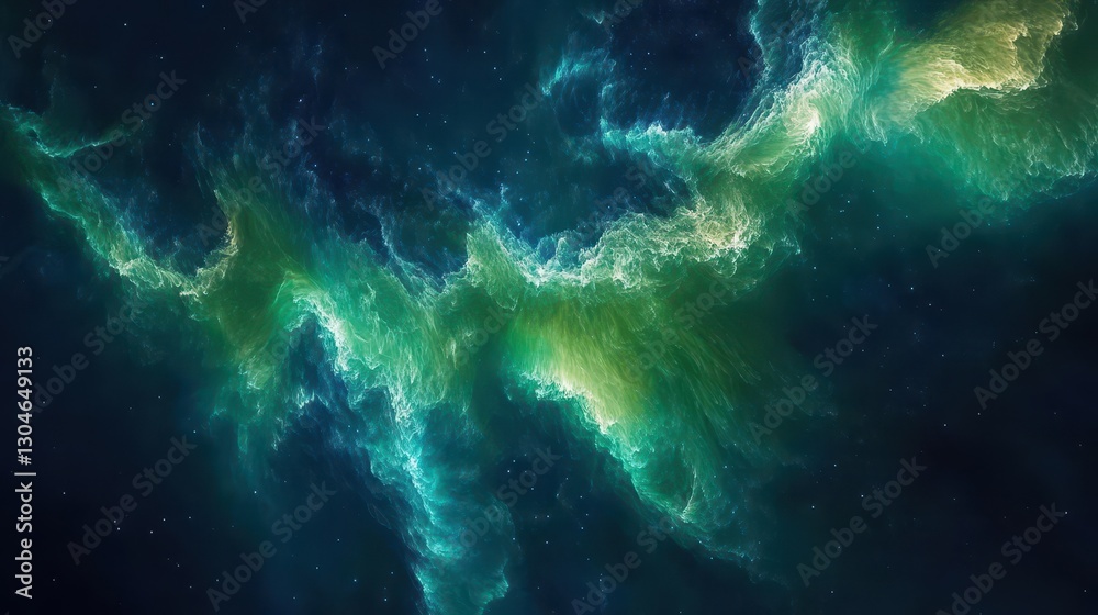 Fototapeta premium Space backdrop with glowing nebulas and cosmic energy flowing in mesmerizing patterns