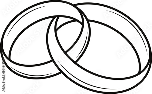 wedding rings vector