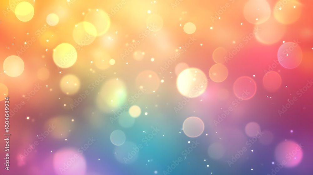 Obraz premium a bokeh background in an array of colors and hues. The glowing circles create a dreamy and artistic effect