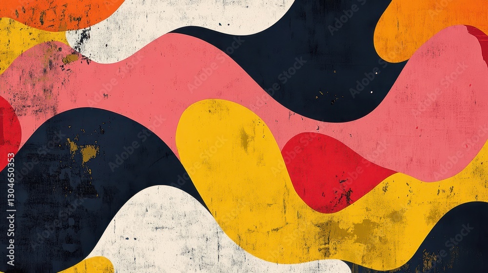 Abstract modern wallpaper with primary-colored shapes in fluid layout Abstract modern wallpaper with primary-colored shapes in fluid layout