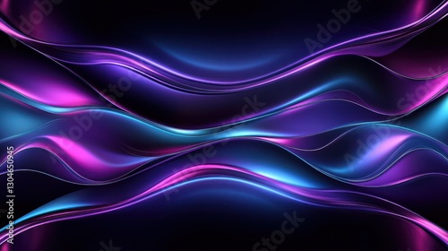Geometric background with neon lines and sharp contrasts in a dark space